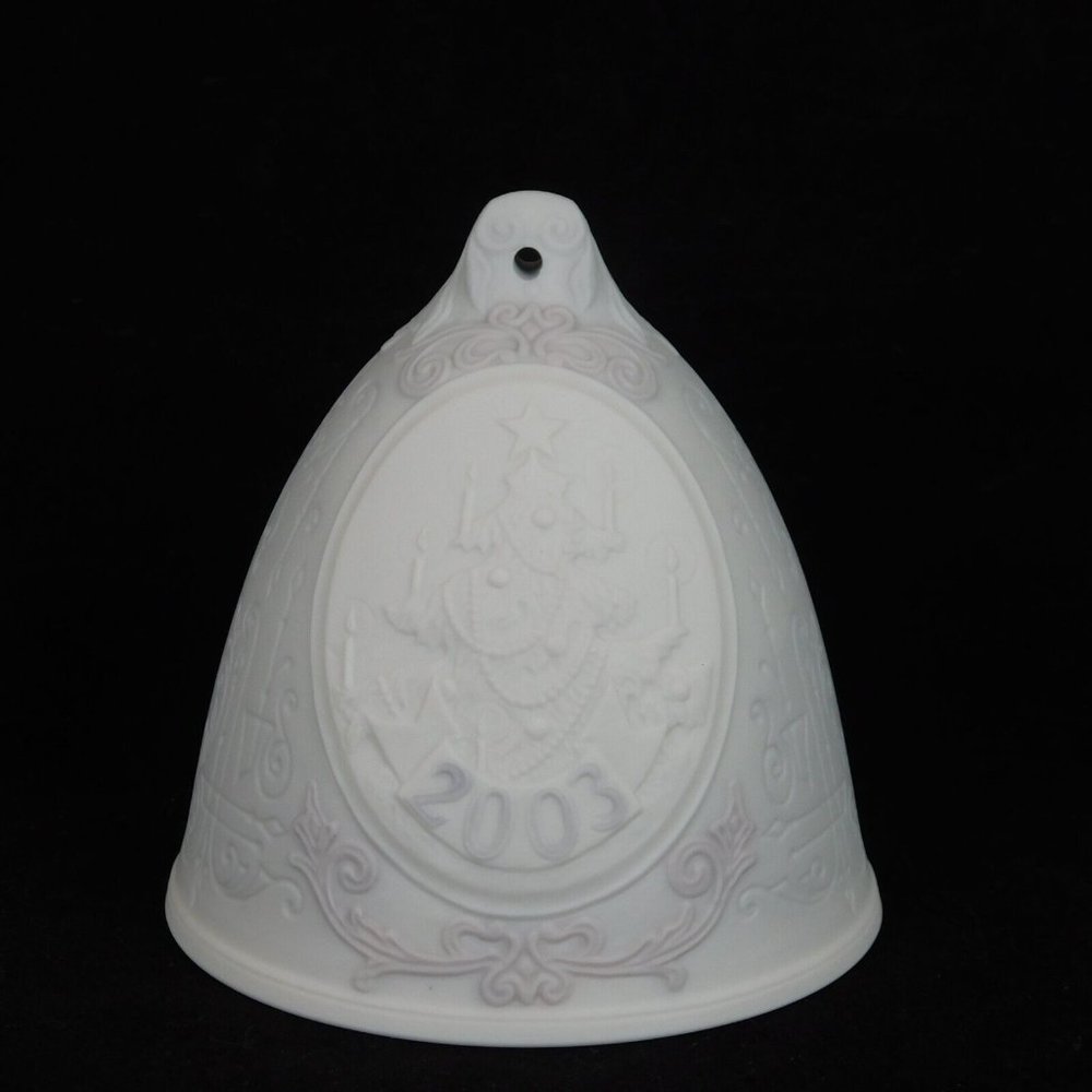 Christmas Lladro 2003 Annual Bell Ornament Old World Santa Christmas Tree FLAW